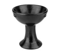 Bitto Calice à encens Encensoir Medan en Terre Cuite Couleur Anthracite, H: 15 cm, Ø 10 cm
