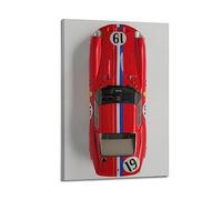 BITTU Toile décorative voiture de course d'Italie pour Ferrari 250 GTO Rouge 60 x 90 cm