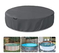 Bitubi Bâche de piscine ronde de 3,6 m, pour piscine hors sol, facile à installer et à encadrer, housse solaire pour piscines hors sol, housse imperméable et résistante à la poussière, housse de trampoline (gris)