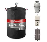 Bitubi Housse de filtre de piscine avec doublure en peluche double couche (style universel), pour filtres à cartouche de filtre de piscine creusée et hors sol, protège de la neige intense et du soleil