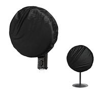 Bitubi Housse de ventilateur mural étanche, compatible avec ventilateur industriel de 50,8 à 61 cm et ventilateur sur pied, housse de ventilateur robuste Oxford 600D résistant à la poussière, noir