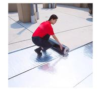 Bitume Bande,Ruban d'étanchéité en aluminium bitumé,Rouleau de membrane d'étanchéité terrasse et toit plat,Épaisseur 1,2/1,5/2 mm,Protection UV,Forte adhérence(THK1.2mm/W1*L10m)