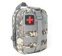 BITUOR Sacs de Premiers Secours, Trousse de Premiers Soins Utilitaire, Extérieure Molle EDC Pouch, Sac d'urgence Médical, Kit de Survie d'urgence Sac à Dos Sac médical Tactiques, Camouflage Gris
