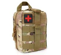 BITUOR Sacs de Premiers Secours, Trousse de Premiers Soins Utilitaire, Extérieure Molle EDC Pouch, Sac d'urgence Médical, Kit de Survie d'urgence Sac à Dos Sac médical Tactiques, Camouflage Marron