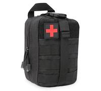 BITUOR Sacs de Premiers Secours, Trousse de Premiers Soins Utilitaire, Extérieure Molle EDC Pouch, Sac d'urgence Médical, Kit de Survie d'urgence Sac à Dos Sac médical Tactiques, Noir