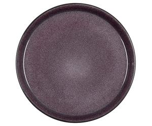 BITZ Assiette, assiette creuse, assiette plate en grès, 27 cm de diamètre, noir/violet