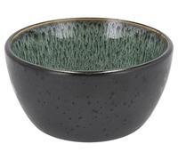BITZ bol, bol, bol à céréales, bol à snacks en faïence, 12 cm de diamètre, noir/vert