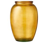 BITZ Kusintha Vase décoratif en Verre recyclé Ambre Hauteur 20 cm