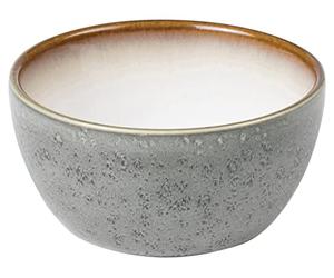 BITZ saladier, bol, coupe à goûter, petit bol en faïence, 10 cm de diamètre, gris/crème