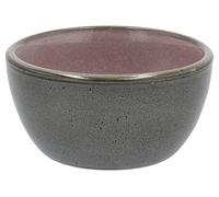 BITZ saladier, bol, coupe à goûter, petit bol en faïence, 10 cm de diamètre, gris/rouge clair