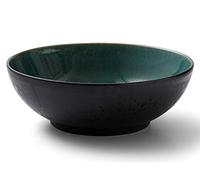 BITZ Saladier, saladier/bol en grès, lavable au lave-vaisselle, 30 cm de diamètre, noir/vert