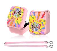 Bitzee Étui de protection pour Bitzee Interactive Toy, étui de protection en silicone antidérapant et anti-rayures pour accessoires de jouets interactifs de Bitzee avec cordon (rose)