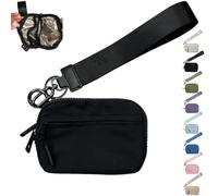 BIUBIULOVE Corelration The Wallet 2e Génération, Portefeuille Corelation, Portefeuille À Dragonne en Nylon pour Femme, Nylon Imperméable (Noir,Taille Unique)