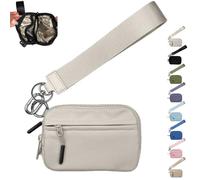 BIUBIULOVE Corelration The Wallet 2e Génération, Portefeuille Corelation, Portefeuille À Dragonne en Nylon pour Femme, Nylon Imperméable (Blanc,Taille Unique)