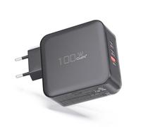 BIUBOTY Chargeur USB C 100W, 3 Ports d'alimentation pour Ordinateur Portable GaN Tech PD PPS Fast Chargeur Rapide, Adaptateur de Charge pour MacBook Pro/Air, iPhone 15/14/13/12, Samsung S24/23 Ultra