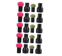 BIUDECO 10 Ensembles de Maquillage Champignon Éponges Fond de Teint Non Latex pour Usage Sec et Humide avec Boîte et Manche Accessoires Cosmétiques Pratiques et Confortables