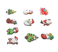 BIUDECO 10 Pièces Aimants Réfrigérateur Thème Noël Décorations Magnétiques Colorées Surface Lisse et Magnétisme Fort Créatif et Pratique pour Maison