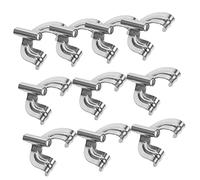 BIUDECO 10 Pièces Crochets de Griffe pour Grosse Caisse Lot de Argentés Accessoires de Remplacement pour Tambour à Percussion Compatibles avec Cercles Standard