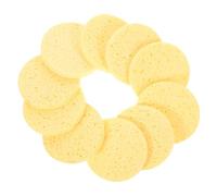 BIUDECO 10 pièces Éponges Nettoyantes Visage Réutilisables Rondes en Fibre de Bois Éponges Démaquillantes Confortables pour Peaux Variées Nettoyant Visage Portable et Pratique