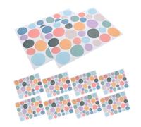 BIUDECO 10 Pièces Lot de Stickers Muraux Ronds Irréguliers Colorés Autocollants Amovibles Style Bohème pour Chambre Garçon Fille Salle de Jeux Maternelle Décoration Murale sans Résidu