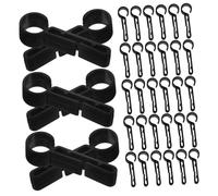 BIUDECO 100 Pièces Clips Plastique pour Casque Crochets pour Lampe Frontale Accessoires de Sécurité pour Casque de Chantier Fixation Antidérapante pour Bandeau Lampe Frontale