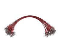 BIUDECO 100 pièces Lot de Bas de Ligne Acier Inoxydable avec Émerillon Pivotant Résistant Corrosion pour Rivière et Mer Accessoire de Montage Anti-Coupure