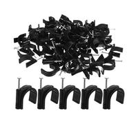 BIUDECO 100pcs Pinces en J en Acier et Plastique Noir avec Cliquet Demi-serrage pour Dispositifs de Tuyauterie, Empêchant le Desserrage et Sécurisant les Câbles