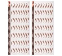 BIUDECO 12 feuilles Autocollants Sourcils Marron Étanches Tatouage Éphémère Réaliste pour Maquillage et Mise Forme Facile à Appliquer pour Sourcils Clairsemés ou Irréguliers