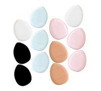 BIUDECO 12 pièces Houpettes Doigts Triangulaires pour Maquillage Visage Portable Réutilisables Mix