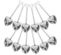 BIUDECO 12 pièces Infuseur à Thé Cuillère Filtre Acier Inoxydable avec Poignée Longue Passoire Thé pour Infusion Maison