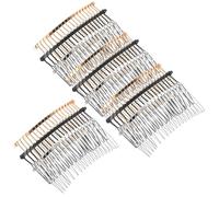 BIUDECO 12 pièces Lot de Peignes à Cheveux Métalliques Dents Doré Blanc Noir Accessoires Décoratifs pour Mariage et Résistants et Élégants et Mariées
