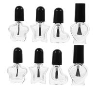 BIUDECO 12pièces Flacon à Ongles Vide Verre Transparent Distributeur de Vernis Élégant Flacon pour Huile de Soin des Ongles