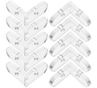 BIUDECO 15 Équerres d'Angle en Acrylique Transparent Fixations Amovibles Supports d'Angle L pour Boîtes à Monter Soi-Même Fixations Solides et Démontables pour Maison Bureau et