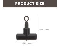 BIUDECO 15 pièces Connecteur de Ligne de Tee Émerillons Roulants Pratiques pour Carpe et Mer Accessoires Fiables pour Montage Rapide