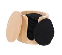 BIUDECO 16 pièces Pads Démaquillants Réutilisables Fibre Végétale Éponges Lavables pour Nettoyage Visage Doux et Efficaces pour Peau Mixte et Grasse avec Sac de Lavage et Boîte de