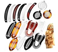 BIUDECO 18 Pcs Pinces Banane Cheveux Épais Vintage Multifonctionnelles Accessoires Coiffure Pratiques pour Queue de Cheval et Chignons