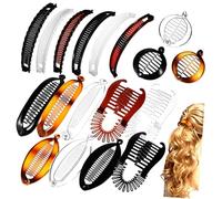 BIUDECO 18 pcs Pinces Banane Vintage de Clips Cheveux pour Queue de Cheval et Chignons Femmes