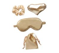 BIUDECO 1ensemble Masque De Sommeil Soie Imitation Avec Bouchons Oreilles De Rangement Et Bandeau Pour Relaxation