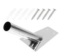 BIUDECO 1ensemble Support Mural Drapeau Multi-directionnel Acier Inoxydable Base de Fixation pour Mât de Jardin et Maison Robuste et Pratique