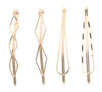 BIUDECO 1paquet Barrette à Cheveux Minimaliste Métal Géométrique Épingles à Cheveux Élégantes Pour Décoration De Coiffure Et Maintien Des Franges Doré
