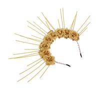 BIUDECO 1pièce Couronne De Fleurs Gothique Femme Bandeau Fashion Élégant Pour Filles Accessoire De Coiffure Unique Pour Événements Spéciaux Et Usage Quotidien