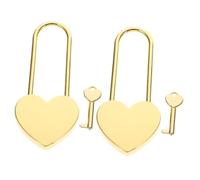 BIUDECO 2 ensembles Cadenas Forme de Cœur avec Clé Mini Serrure de Lot pour Valise Journal Intime Bagages et Coffres Petit Cadenas de Sécurité pour Voyage et Usage Quotidien