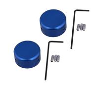 BIUDECO 2 ensembles Capuchons de Pédale Guitare Alliage Aluminium Durable Protection Complète avec Tapis Caoutchouc Bleu avec Vis et Poignée pour Pédales Effets Électriques