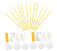 BIUDECO 2 Ensembles Set de Bougies Auriculaires Cire Naturelle avec Coton-tiges Kit de Nettoyage Oreille Doux et Aromathérapie pour Adultes Conception Forme de Cornet pour Retrait Du