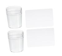 BIUDECO 2 Ensembles Set Nail Art Stamper Transparent avec Couvercle Silicone Transparent Kit Diy Manucure avec Grattoir Outils pour Création de Motifs Uniques à Domicile Femmes