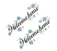 BIUDECO 2 ensembles Stickers Muraux Accueillants DIY Autocollants Adhésifs Muraux Fleurs Décoratives pour Salon Chambre Entrée Maison