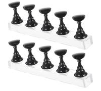 BIUDECO 2 ensembles Support Magnétique Ongles Acrylique pour Pratique Nail Art Présentoir avec Base Magnétique Accessoire Manucure pour Formation et Affichage Faux Ongles