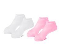 BIUDECO 2 Paires de Chaussettes Adoucissant et Antidérapant Hydratantes en Silicone pour Pieds Secs et Crevassés Soin Pédicure à Domicile pour Usage Nocturne