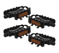 BIUDECO 2 Paires de Pédales Plates de VTT en Alliage d'Aluminium Noir Antidérapantes et Légères Accessoires de Cyclisme pour Vélo de Route et Montagne Compatibles et Solide pour