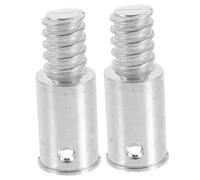 BIUDECO 2 pièces Adaptateur de Manche Filetée Acier Inoxydable pour Balai et Rallonge de Manche Robuste et Facile à Installer Compatible Poteaux Métalliques Style Américain